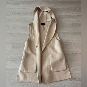 Zow Zow Wool Blend Hooded Sleeveless Long Vest Size 0 Minimalist Classic